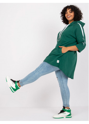 Tmavozelená mikina na zips