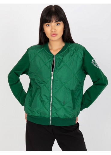 Tmavozelená mikina na zips