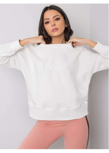 Smotanovo biela bavlnená mikina