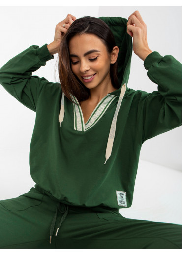 Tmavozelená tepláková súprava