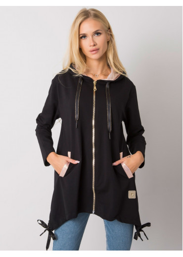 Čierna asymetrická mikina