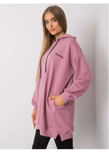 Tmavopúdrovo ružová predĺžená ONE SIZE mikina