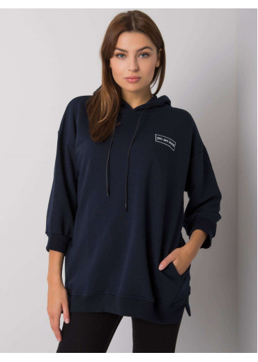 Modrá bavlnená mikina