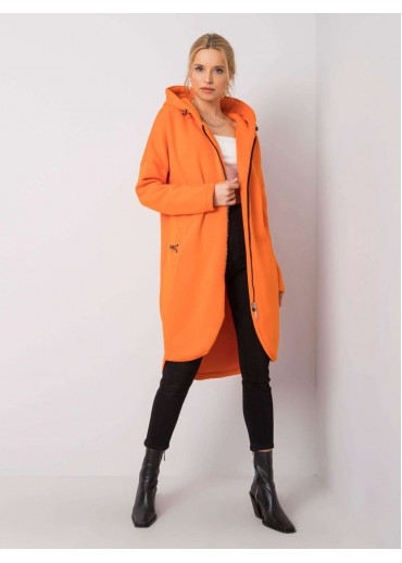 Oranžová predĺžená mikina