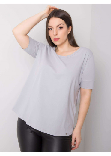 Svetlosivé bavlnené tričko over size