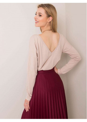 Béžovo hnedé tričko s dlhým rukávom