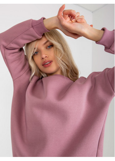 Tmavopúdrovo ružová dámska mikina