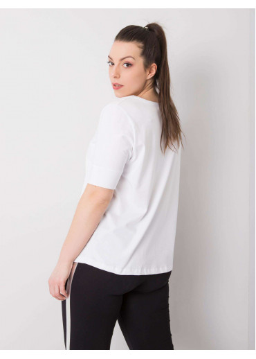 Biele bavlnené tričko over size
