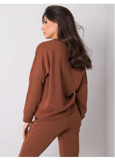 Hnedá bavlnená mikina