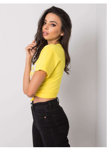 Žlté bavlnené tričko