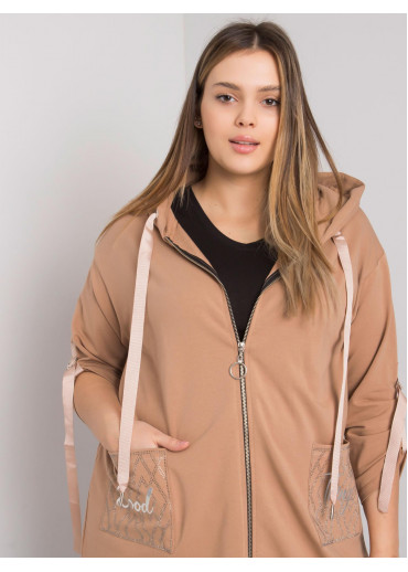 Hnedá mikina s kapucňou