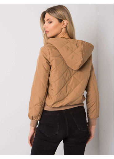 Béžovo hnedá krátka prechodná bunda
