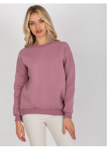 Tmavopúdrovo ružová dámska mikina