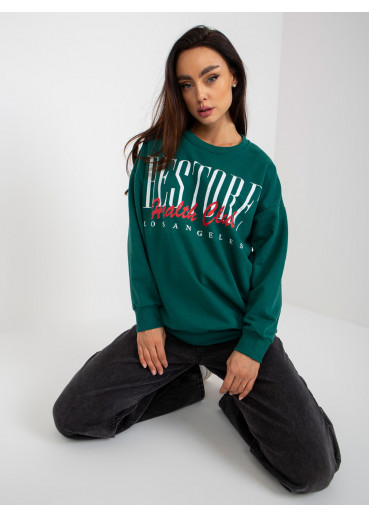 Tmavozelená basic mikina