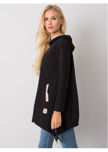 Čierna asymetrická mikina