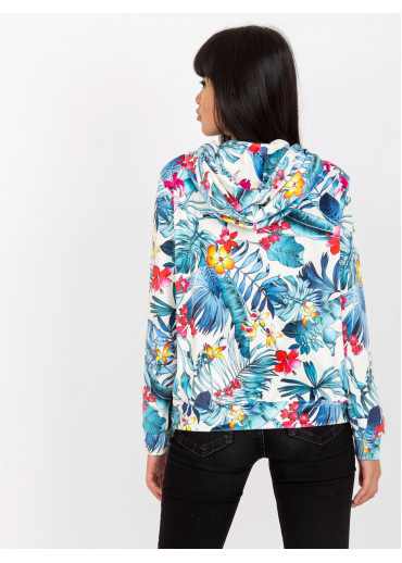 Svetlomodrá kvetovaná mikina