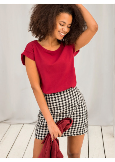 Bordovo červené basic tričko