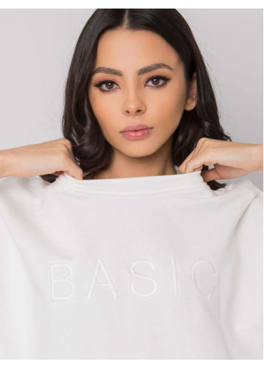 Smotanovo biela bavlnená mikina