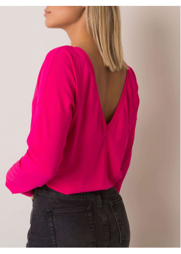 Fuchsiovo ružové tričko s dlhým rukávom