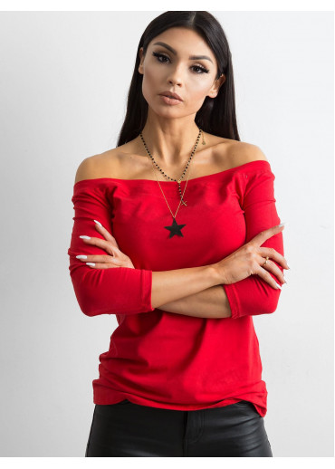 Červené bavlnené tričko