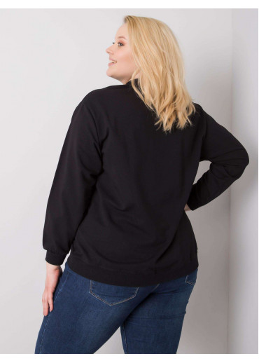 Čierna bavlnená mikina