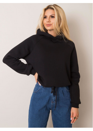 Čierna mikina s kapucňou