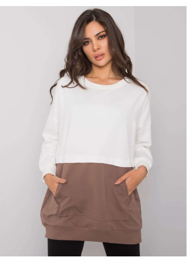 Hnedá predlžená mikina