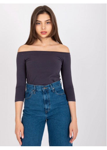 Grafitovo sivé carmen tričko