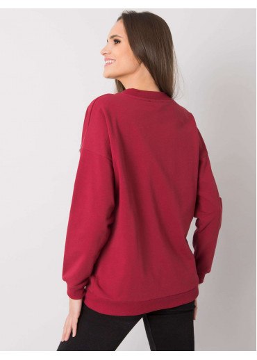 Bordovo červená mikina