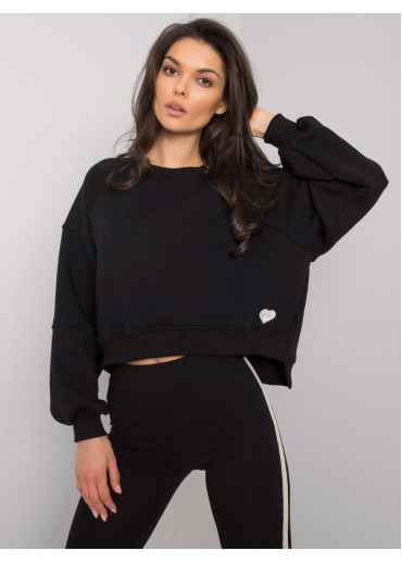 Čierna crop top mikina