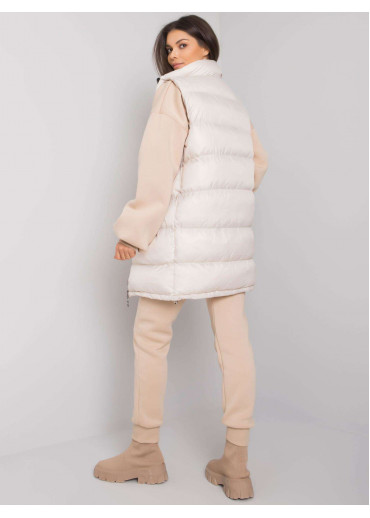 Béžovo hnedá tepláková súprava s vestou