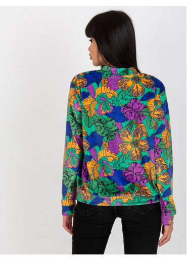 Zelená vzorovaná mikina