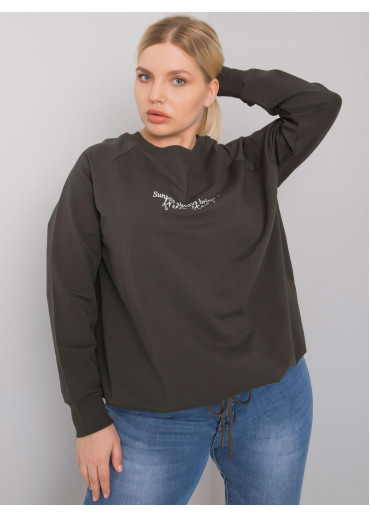 Khaki zelená one size basic mikina