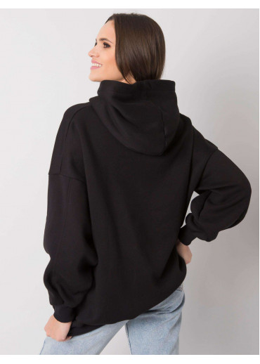 Čierna mikina s kapucňou