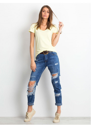 Vanilkovo žlté basic tričko