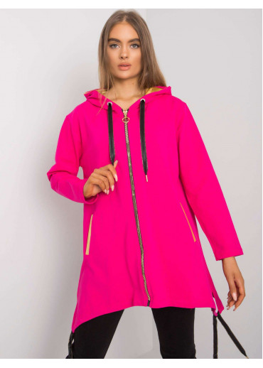 Fuchsiovo ružová asymetrická mikina