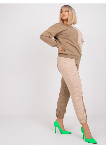 Béžovo hnedá tepláková súprava