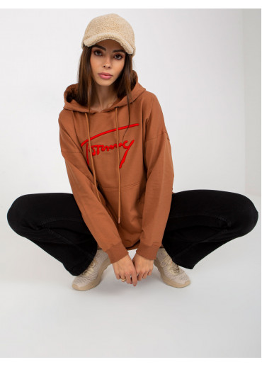 Hnedá mikina s kapucňou