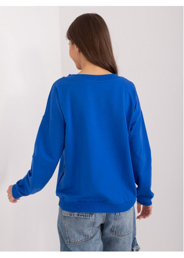 Kobaltovo modré dámske tričko s dlhým rukávom