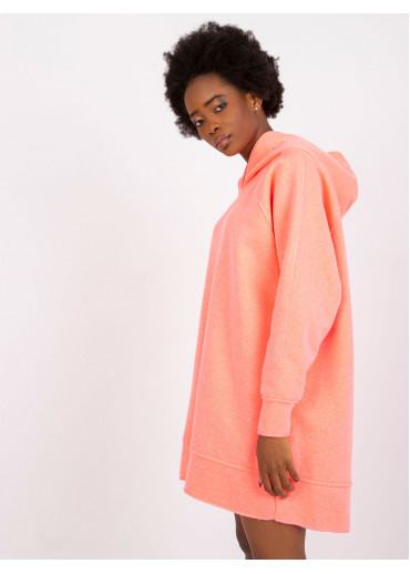 Neónovo ružová mikinová tunika