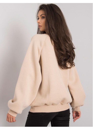 Béžovo hnedá pohodlná mikina