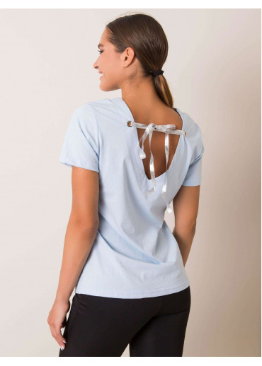 Svetlomodré tričko s potlačou