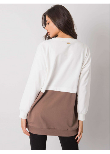 Hnedá predlžená mikina