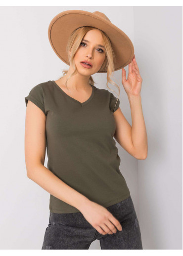 Khaki zelené basic tričko