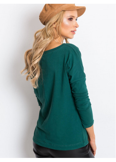 Tmavozelené tričko s dlhým rukávom