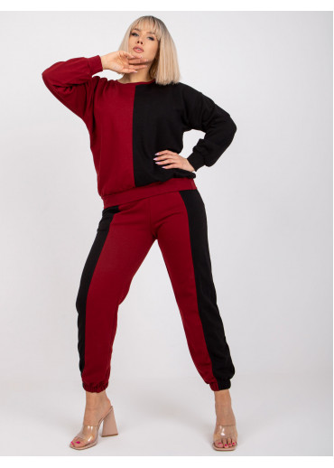 Bordovo červená tepláková súprava