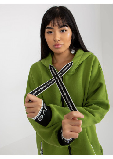 Zelená asymetrická mikina