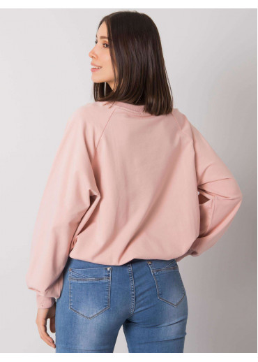 Tmavopúdrovo ružová basic mikina