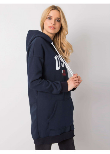 Modrá predĺžená mikina