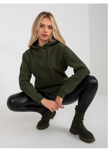 Khaki zelená basic mikina